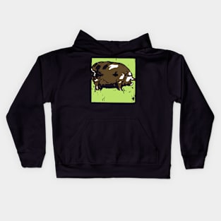 Victorian Hog in Field Kids Hoodie